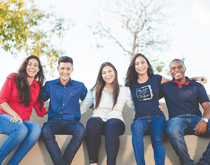 Semi-Intensive English students on campus