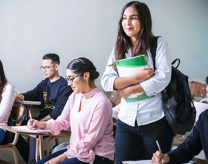 Students in an Intensive English classroom